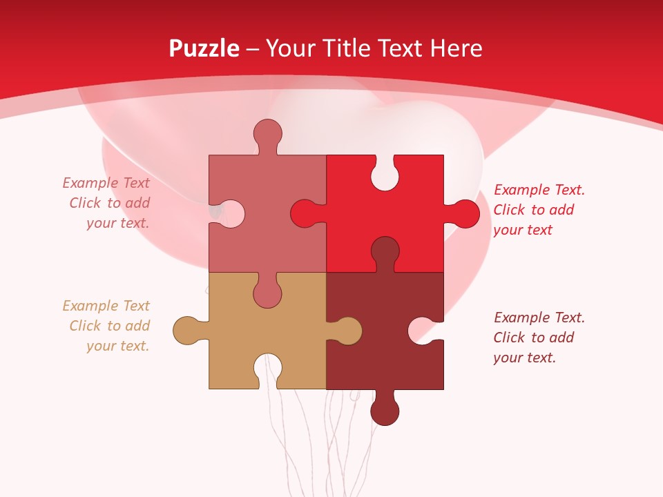 Heart Decoration Many PowerPoint Template