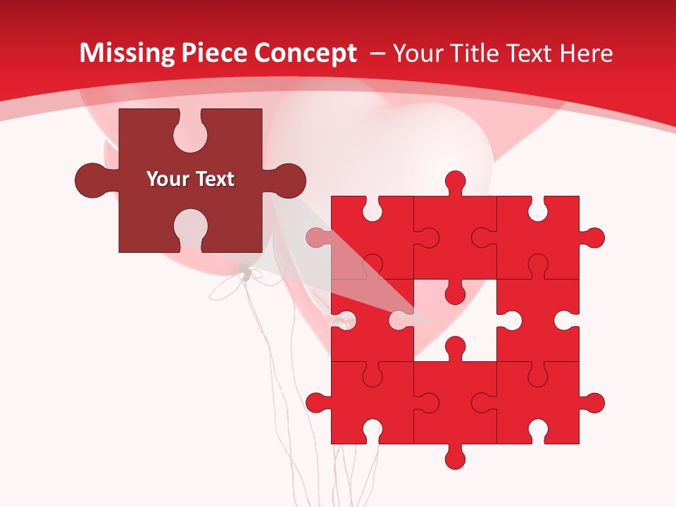 Heart Decoration Many PowerPoint Template