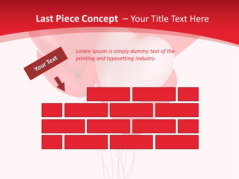 Heart Decoration Many PowerPoint Template