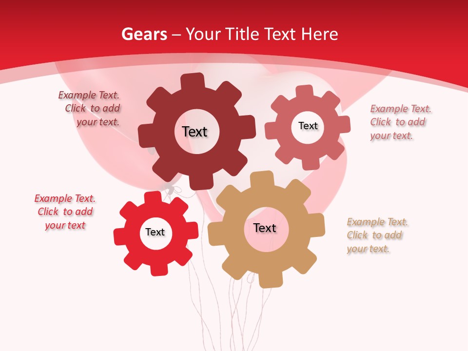 Heart Decoration Many PowerPoint Template