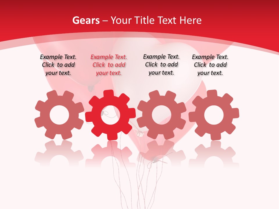 Heart Decoration Many PowerPoint Template