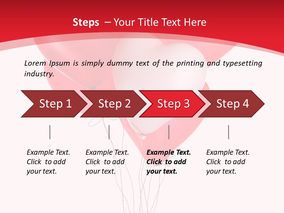 Heart Decoration Many PowerPoint Template