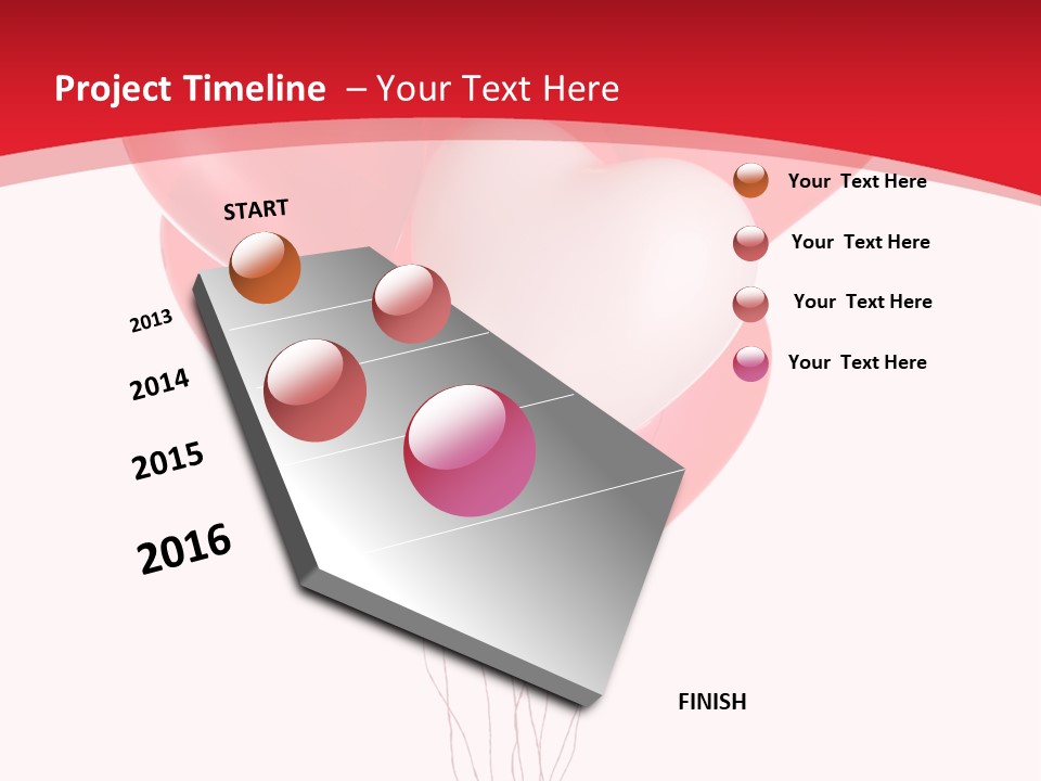 Heart Decoration Many PowerPoint Template