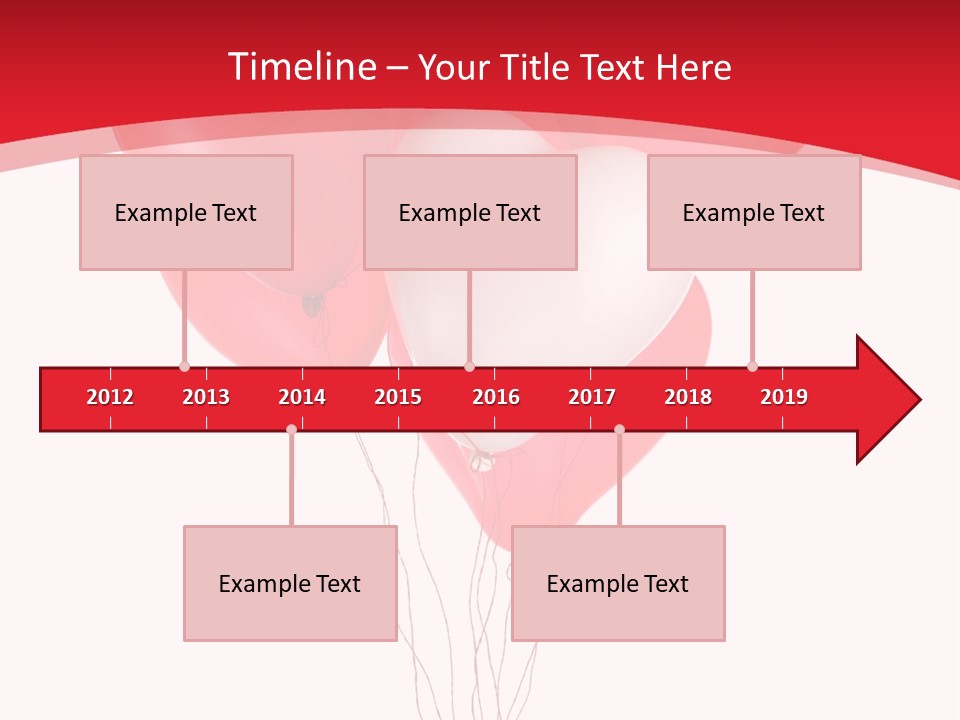 Heart Decoration Many PowerPoint Template