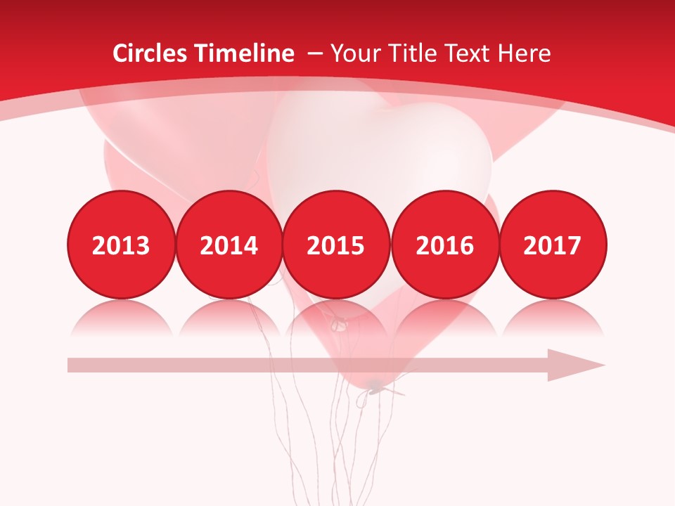 Heart Decoration Many PowerPoint Template