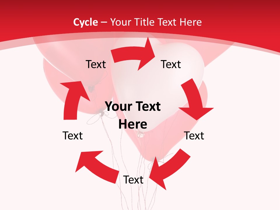 Heart Decoration Many PowerPoint Template