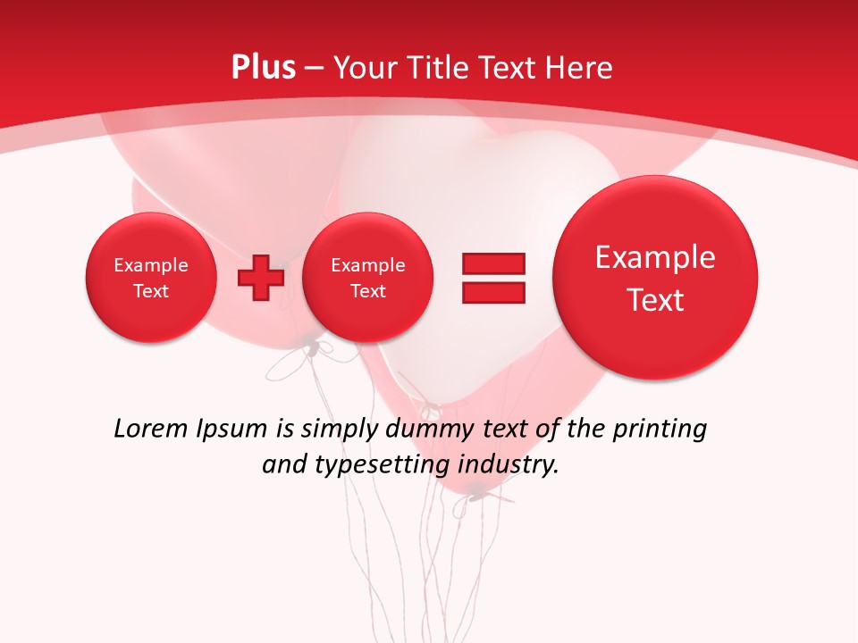 Heart Decoration Many PowerPoint Template