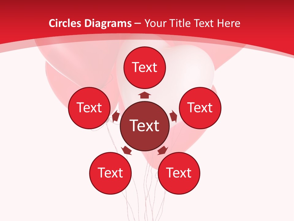 Heart Decoration Many PowerPoint Template