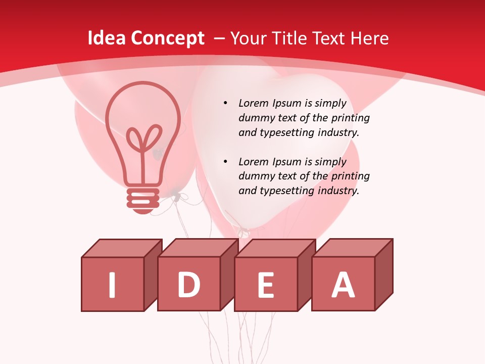 Heart Decoration Many PowerPoint Template