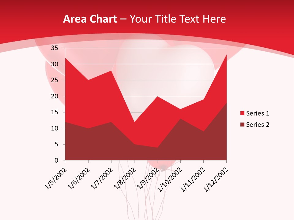Heart Decoration Many PowerPoint Template