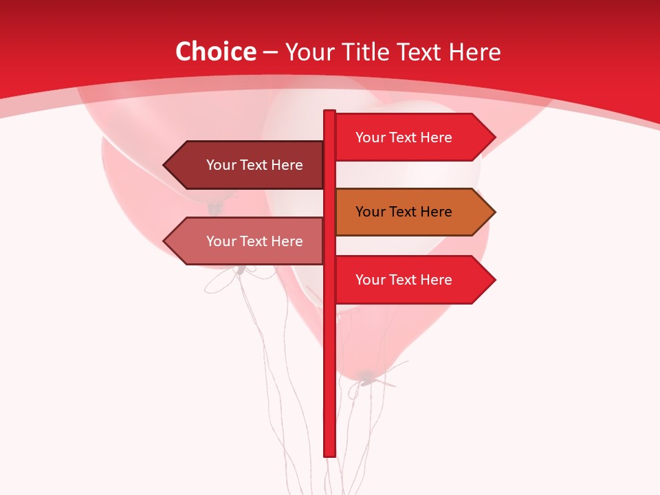Heart Decoration Many PowerPoint Template