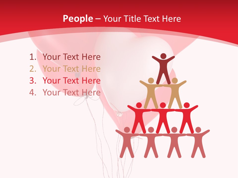 Heart Decoration Many PowerPoint Template