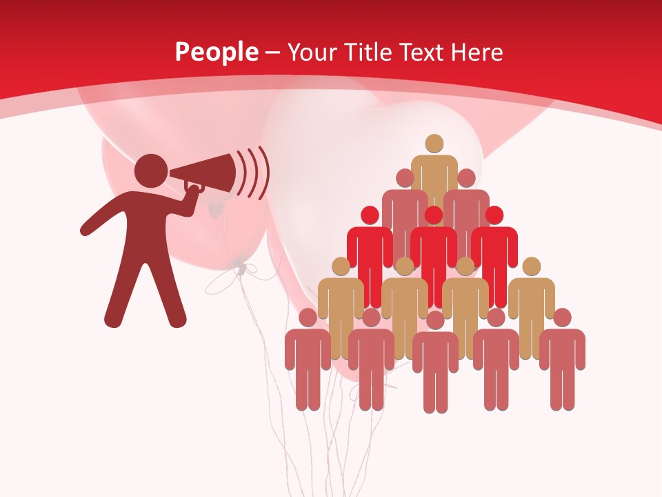 Heart Decoration Many PowerPoint Template