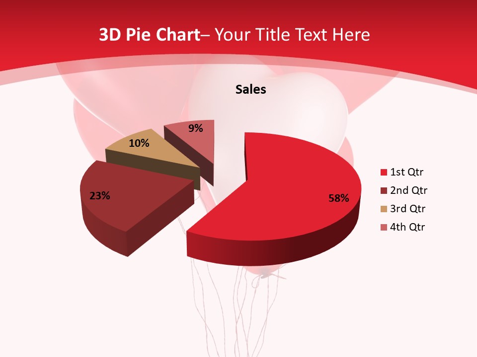 Heart Decoration Many PowerPoint Template