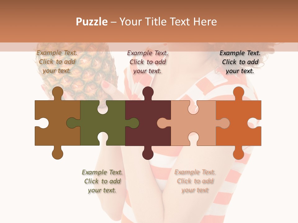 Calories Redhead Background PowerPoint Template