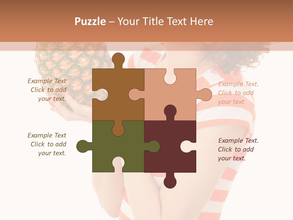 Calories Redhead Background PowerPoint Template