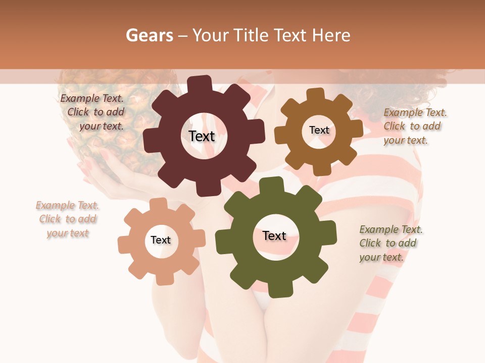 Calories Redhead Background PowerPoint Template