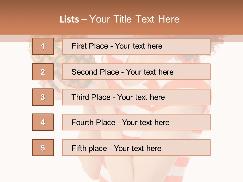 Calories Redhead Background PowerPoint Template