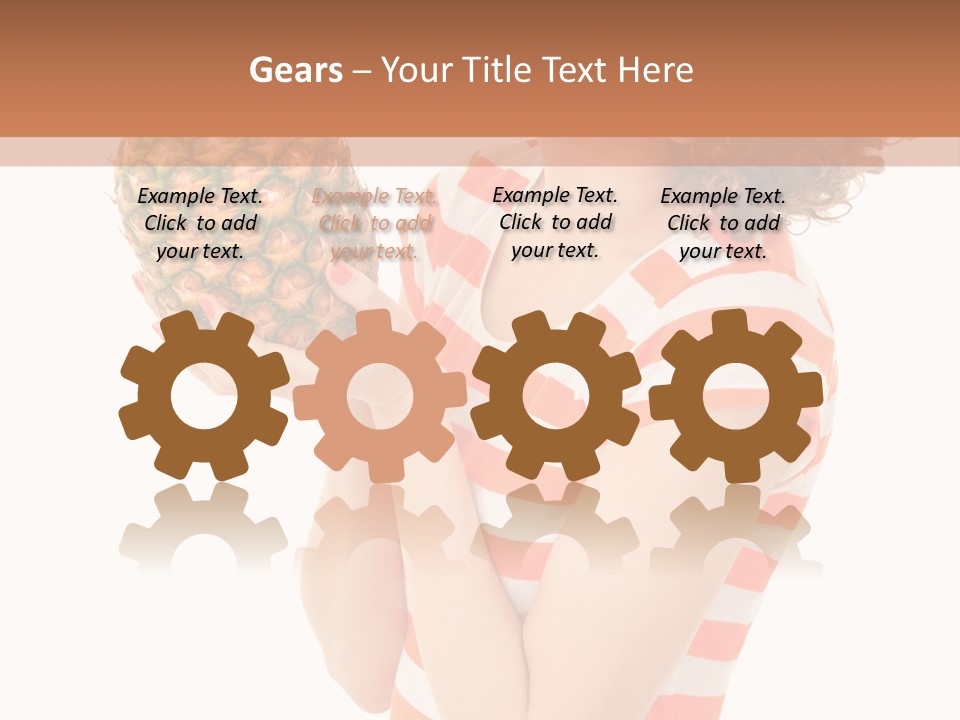 Calories Redhead Background PowerPoint Template