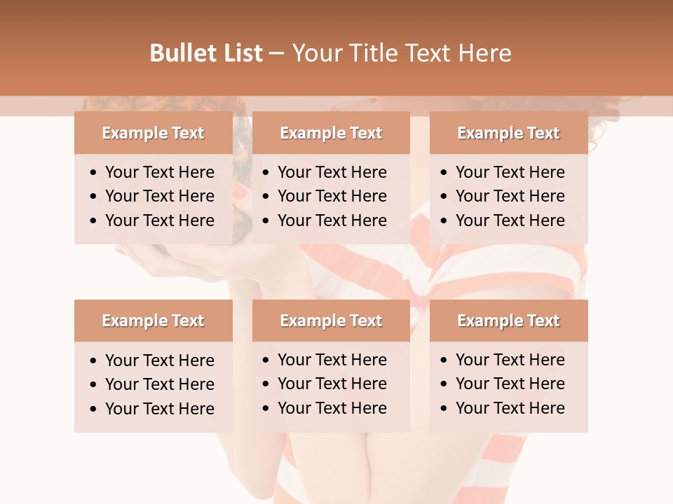 Calories Redhead Background PowerPoint Template