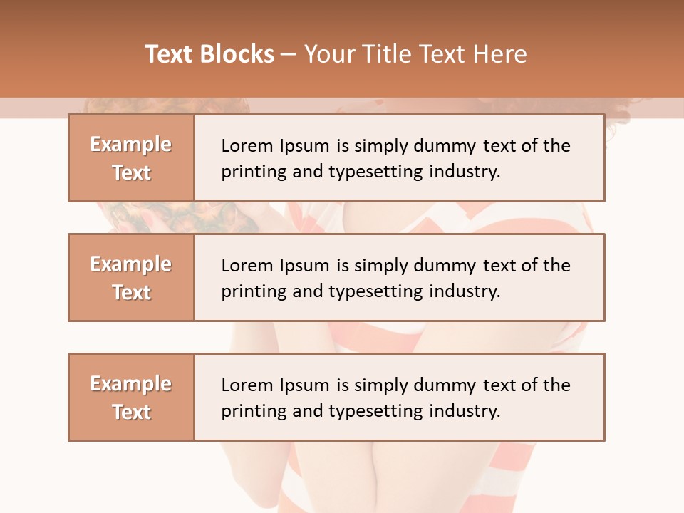 Calories Redhead Background PowerPoint Template