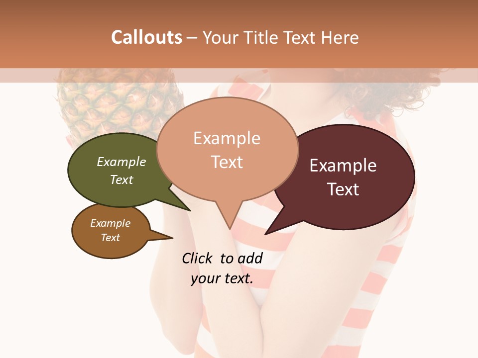 Calories Redhead Background PowerPoint Template