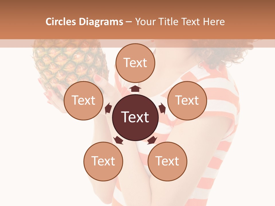 Calories Redhead Background PowerPoint Template