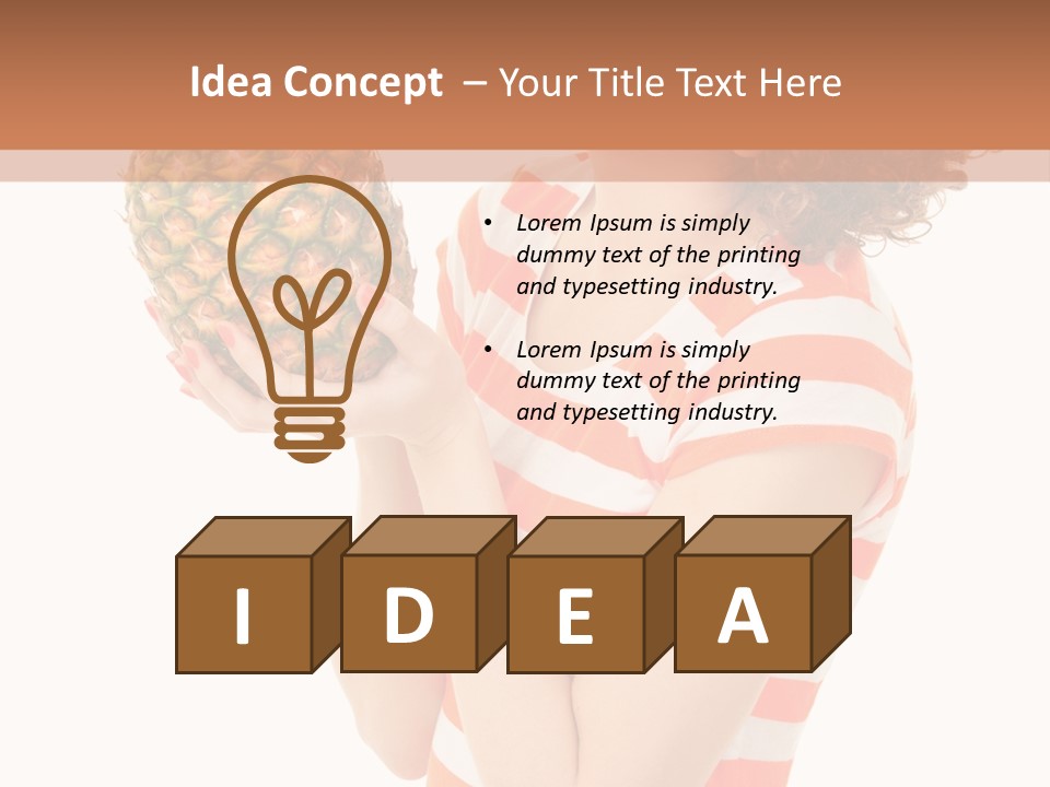 Calories Redhead Background PowerPoint Template