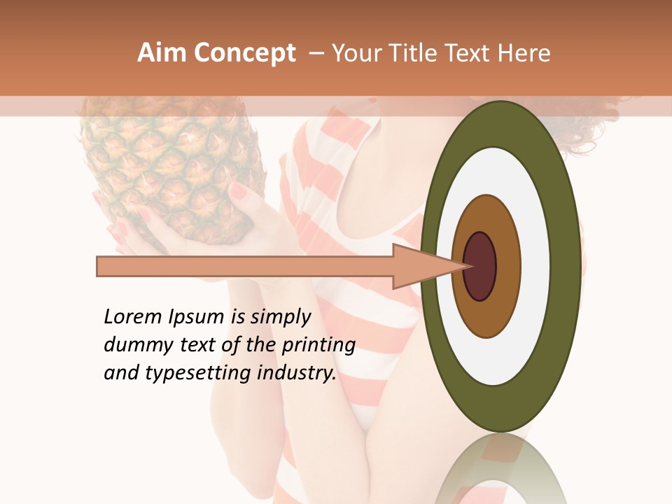 Calories Redhead Background PowerPoint Template