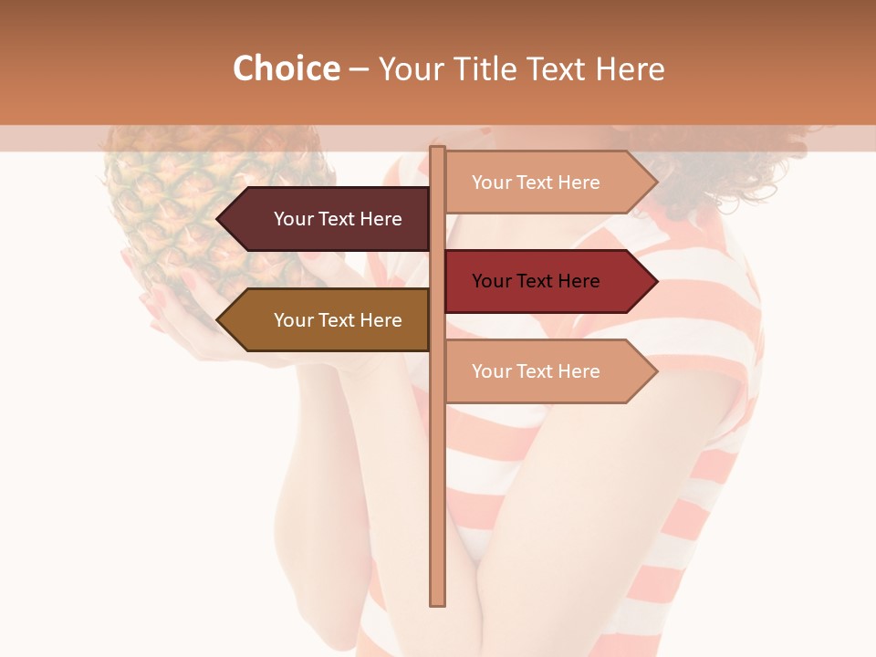 Calories Redhead Background PowerPoint Template