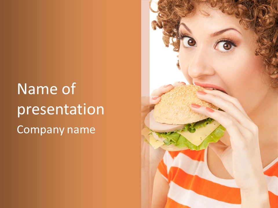 Snack Bite Appetizing PowerPoint Template