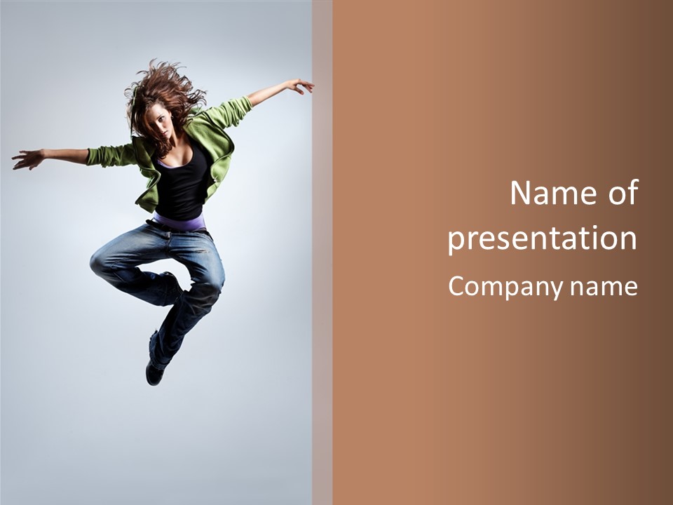 Aerobics Acrobat Pose PowerPoint Template