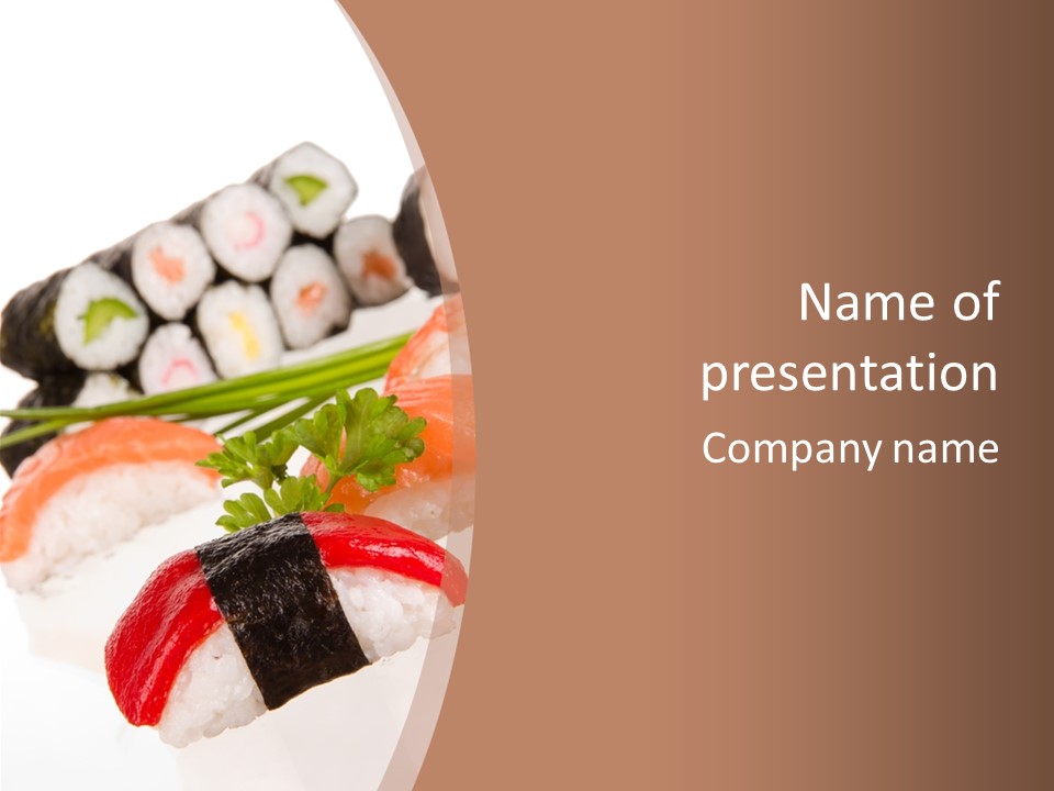 Smoked Sashimi Fish PowerPoint Template