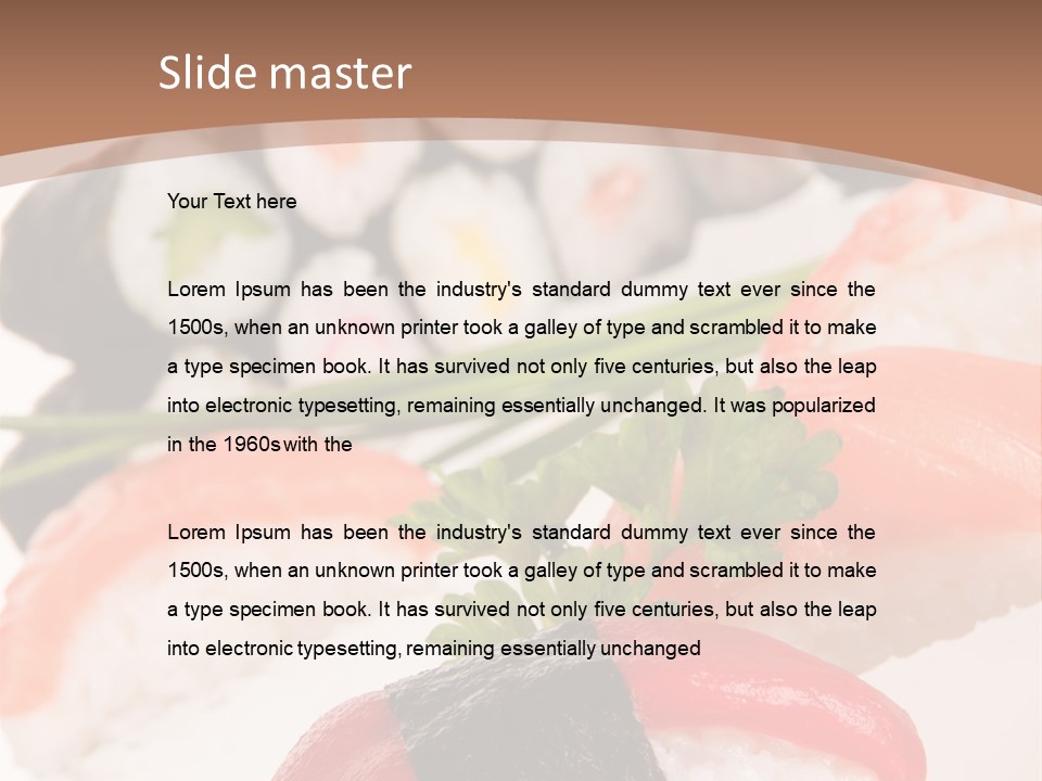 Smoked Sashimi Fish PowerPoint Template