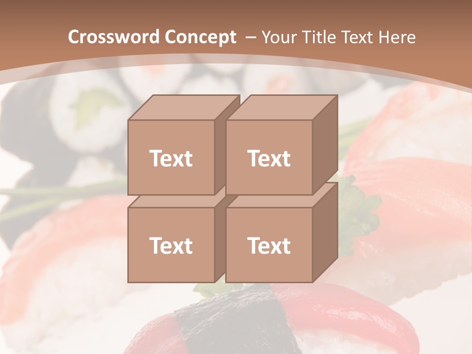 Smoked Sashimi Fish PowerPoint Template