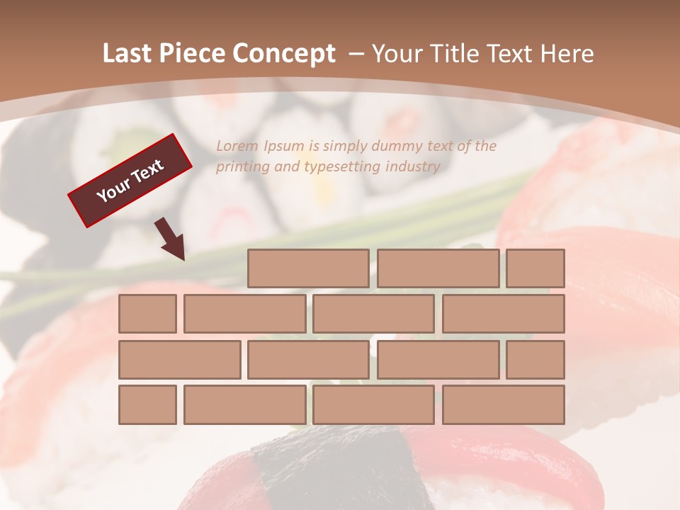 Smoked Sashimi Fish PowerPoint Template