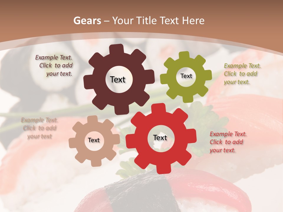 Smoked Sashimi Fish PowerPoint Template