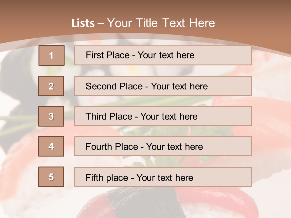 Smoked Sashimi Fish PowerPoint Template