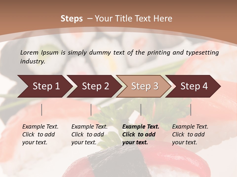 Smoked Sashimi Fish PowerPoint Template