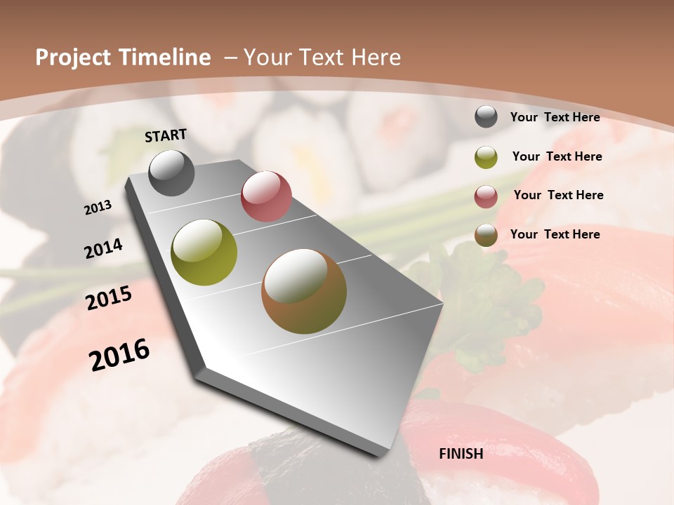 Smoked Sashimi Fish PowerPoint Template