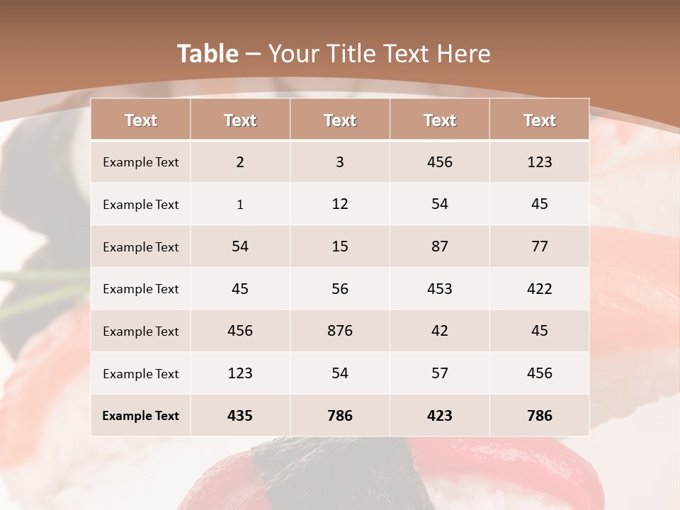 Smoked Sashimi Fish PowerPoint Template