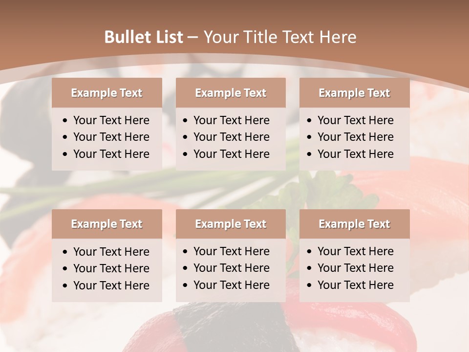 Smoked Sashimi Fish PowerPoint Template