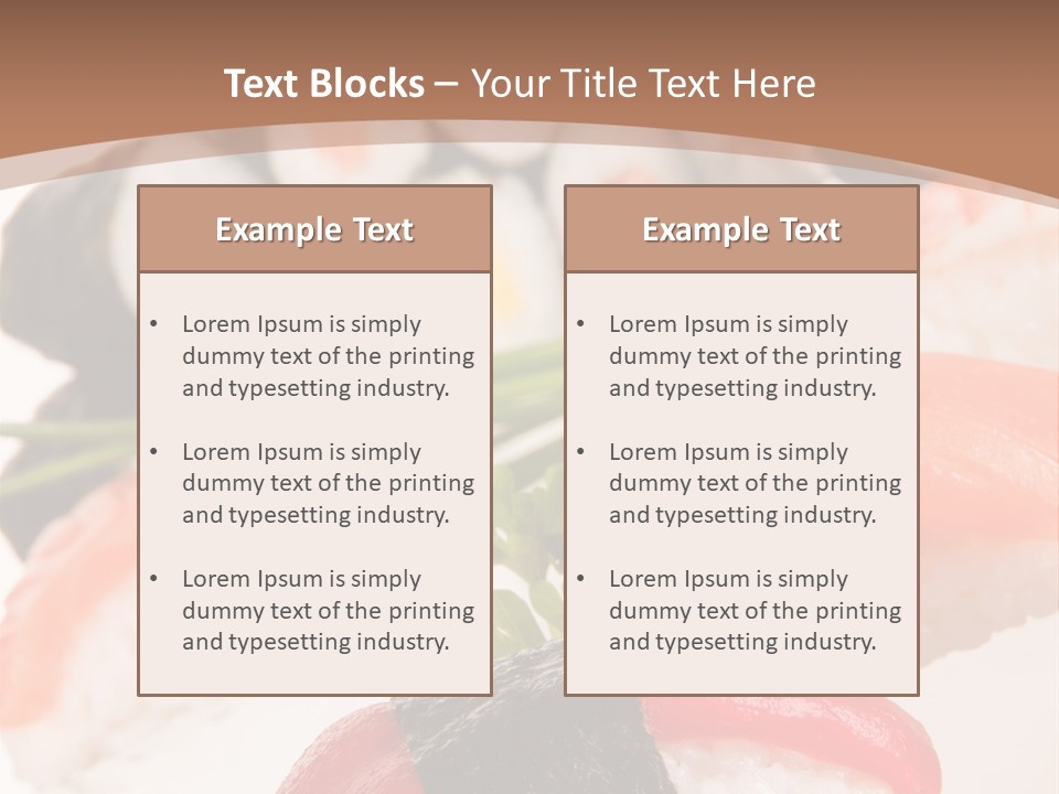 Smoked Sashimi Fish PowerPoint Template