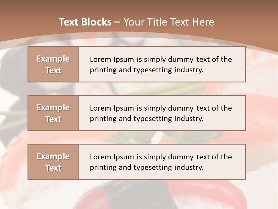 Smoked Sashimi Fish PowerPoint Template