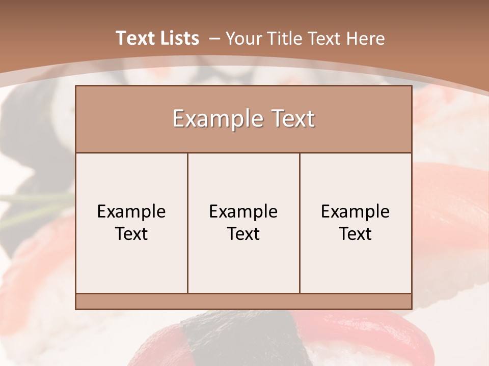 Smoked Sashimi Fish PowerPoint Template