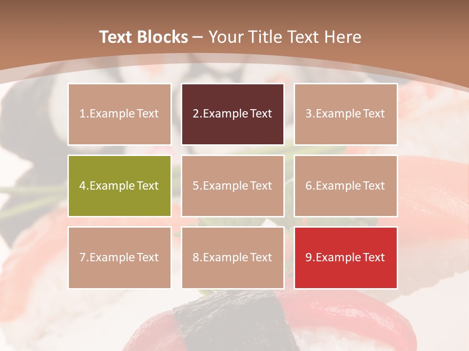 Smoked Sashimi Fish PowerPoint Template