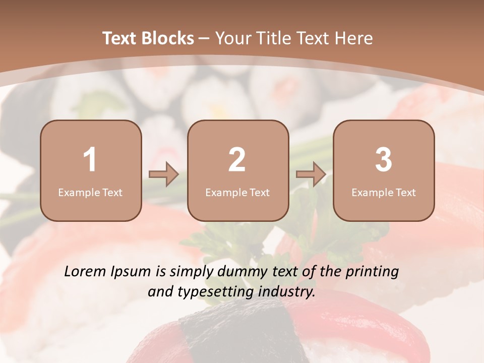 Smoked Sashimi Fish PowerPoint Template