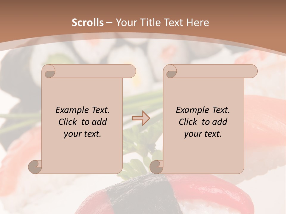 Smoked Sashimi Fish PowerPoint Template