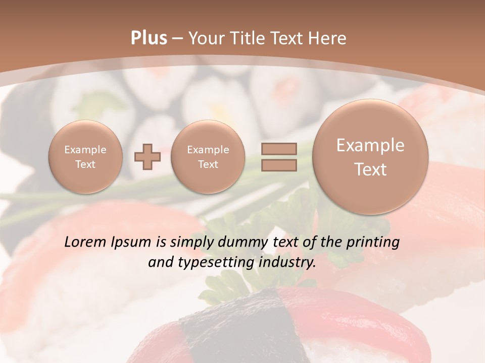 Smoked Sashimi Fish PowerPoint Template