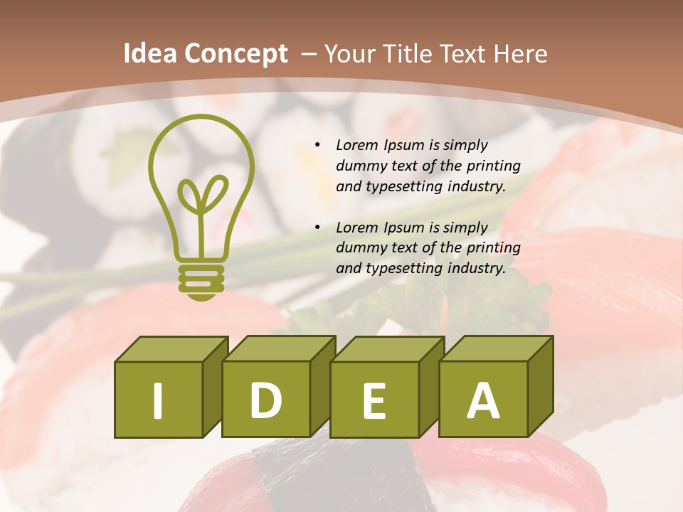 Smoked Sashimi Fish PowerPoint Template